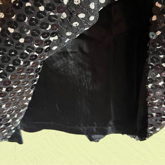 Vintage Rickie Freeman for Teri Jon silk sequin polkadot long sleeve dress - Picture 5 of 13